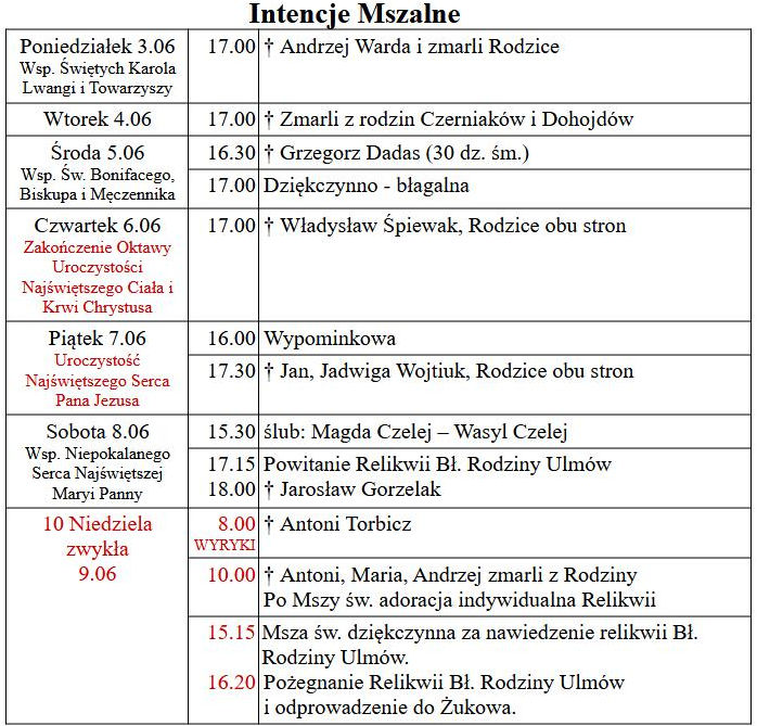 od 03.06 do 09.06.2024