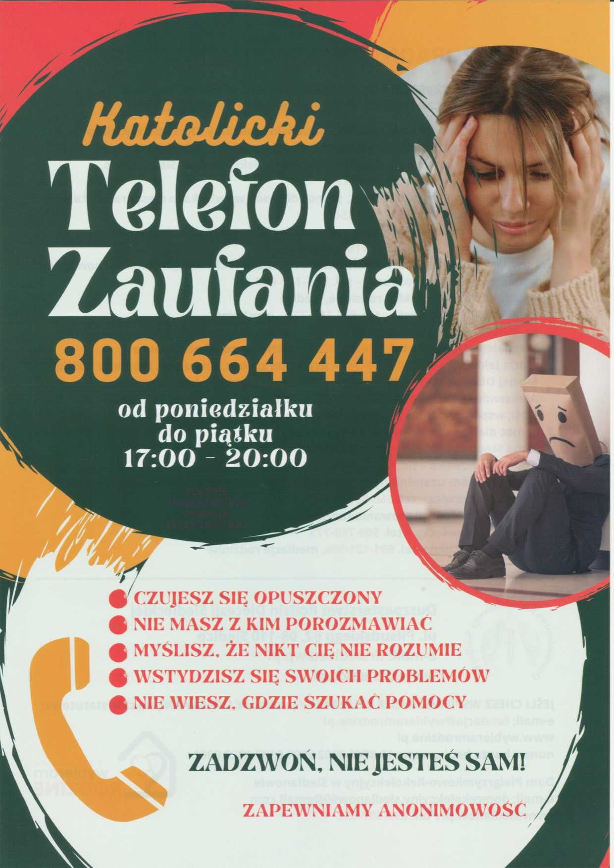 Katolicki telefon zaufania - plakat